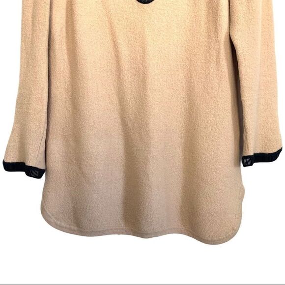 Tory Burch Black Beaded 100% Wool Sweater Tunic - Picture 4 of 10